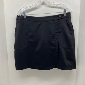Magellan Sportswear Black Wrap Around Skort Size 12 Two Pockets w/1 Side Pocket